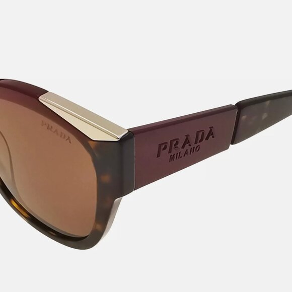 Prada Cherry Havana Womens Gold Sunglasses main image 6
